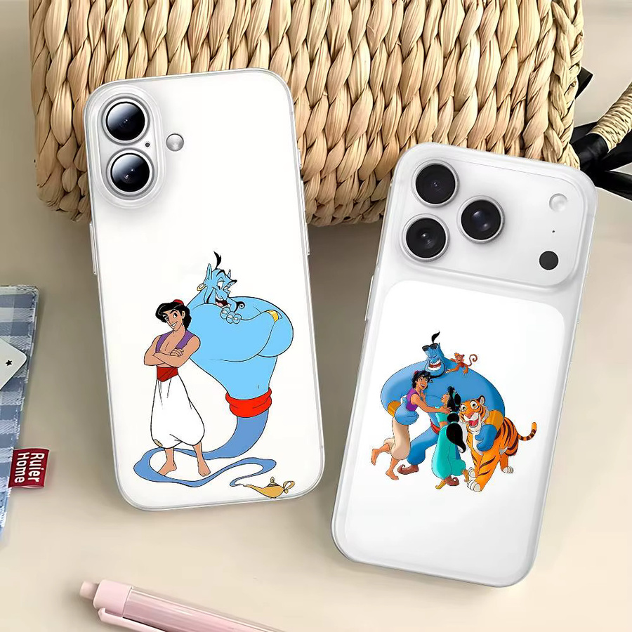 Retro Handyhülle Cartoon Aladdin im transparenten Design für Apple iPhone 17 16 15 14 13 12 11 Pro Max Mini Plus - Bild 2