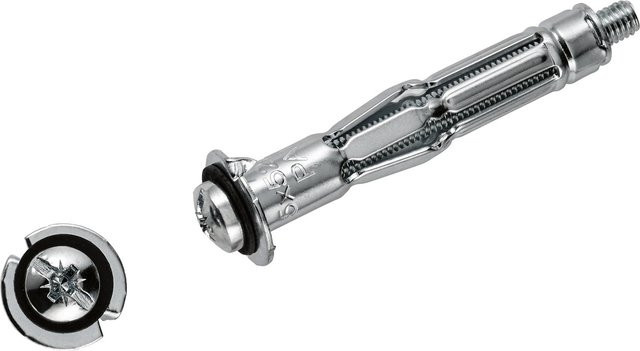 LUX-TOOLS Metallhohlraumdübel mit Schraube aus Stahl in Silber, Durchmesser: 5 mm, Länge: 52 mm, 4 Stück - Bild 1