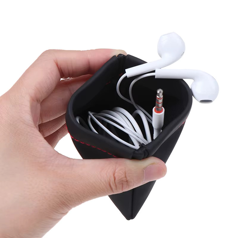 JETTING Tragbare Kopfhörertasche aus PU-Leder in Schwarz - Bild 3