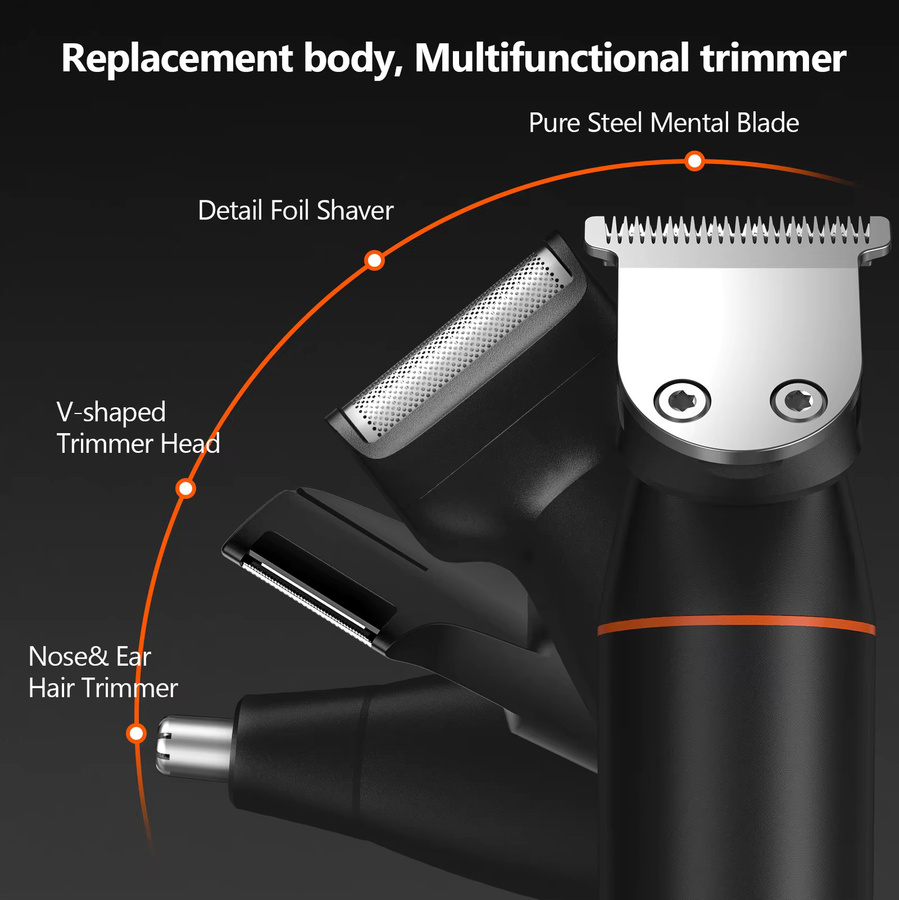 MAXGROOM 4-in-1 Körperhaarschneider-Set für Herren, Schwarz - Bild 4
