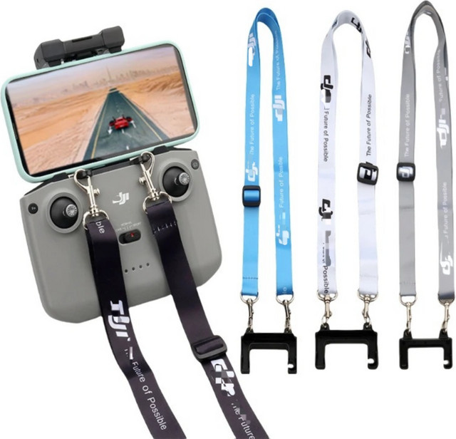 DJI Fernbedienung Lanyard NeckStrap mit festem Haken für DJI Mini 2/Mini 3/4 Pro, Air 2S/3 und Mavic 3, Drohnenzubehör in Schwarz oder Grau - Bild 1
