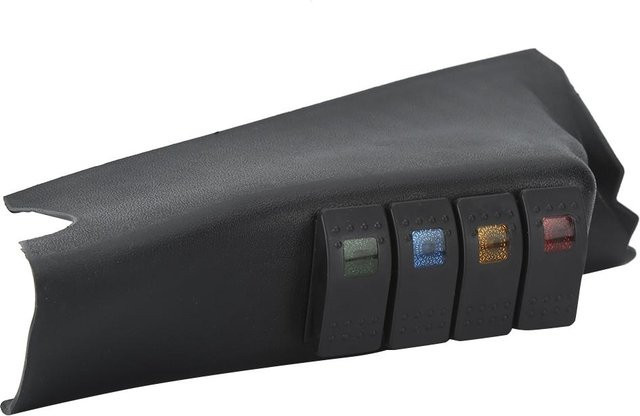 Aimo 4-stufiger Ein-/Ausschalter für die A-Säule in Schwarz, passend für Jeep Wrangler JK 2011–2017 - Bild 1
