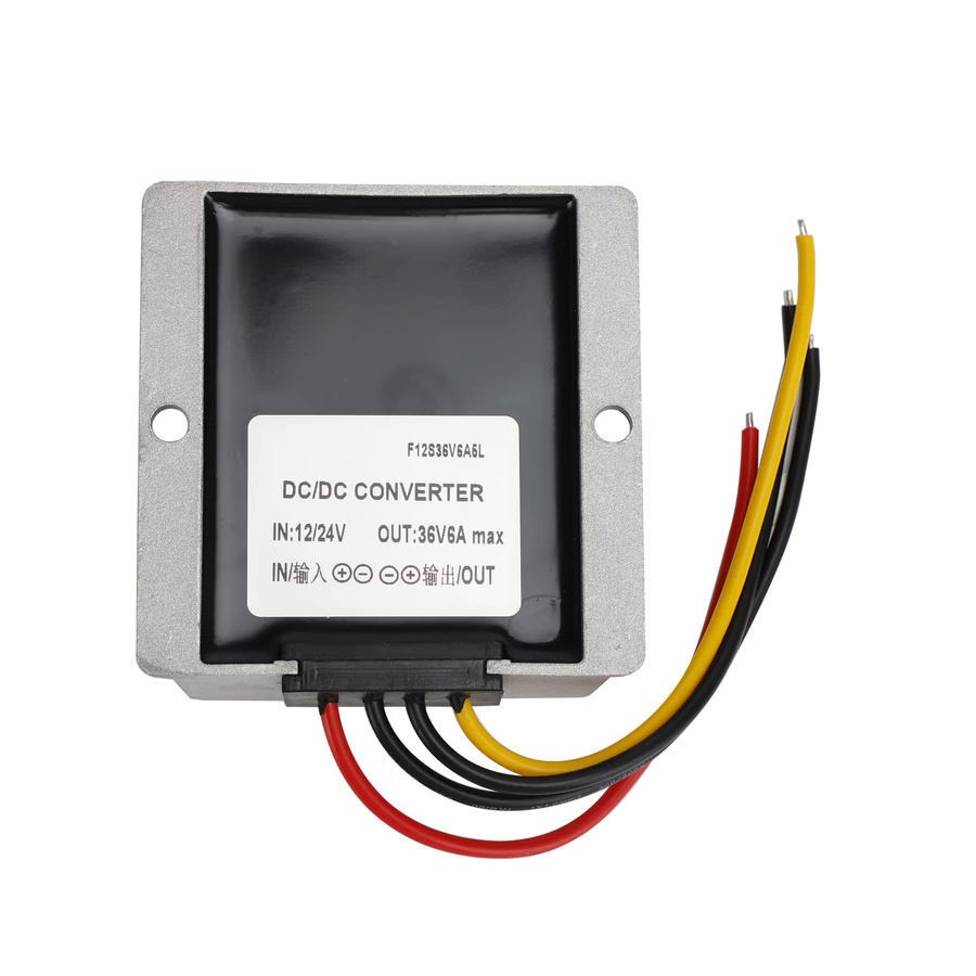 Wasserdichter DC/DC-Wandler Regler 12V/24V auf bis zu 36V 6A 216W in Silber - Bild 3