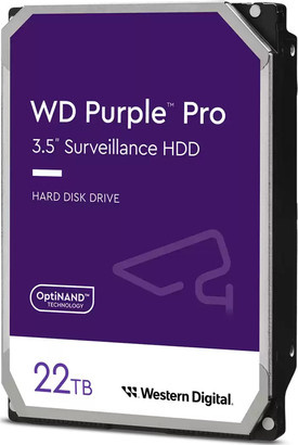 Western Digital WD Purple Pro WD221PURP Festplatte für Videoüberwachung, 22TB, 3.5 Zoll, SATA 6Gb/s, 7200 U/min, 512MB Puffer - Bild 1