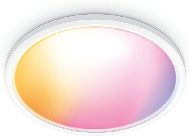WiZ SuperSlim LED Deckenleuchte Tunable White & Color, Weiß, Durchmesser: 55 cm, Höhe: 4,8 cm - Bild 1