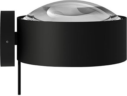 Top Light Puk! 120 Wall Avantgarde LED-Wandleuchte in Schwarz Matt mit Glas und klarer Linse, Warmweiß 2700K - Bild 1