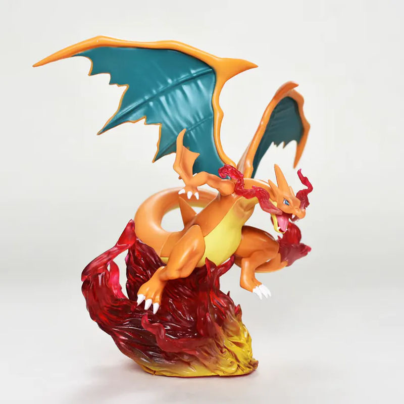 Pokémon Mega Glurak Actionfigur aus Kunststoff, mehrfarbige Anime Figur als Sammlerstück und Desktop-Ornament - Bild 3