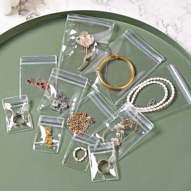 Transparente PVC-Schmuck-Aufbewahrungsbeutel mit Reißverschluss zum Anlaufschutz für deine Reiseorganisation und Kleinunternehmen - Bild 1