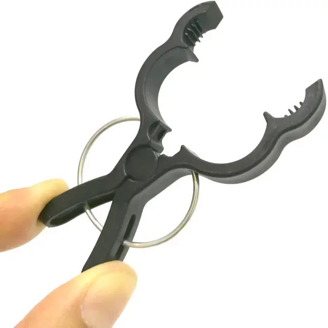 10er Set Fischförmige Gartenclips aus Kunststoff in Schwarz zur Befestigung und Unterstützung von Zweigen und Stielen - Bild 1