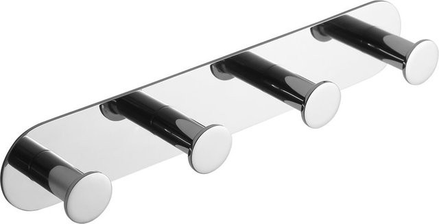 Brillantbad BEASY Hakenleiste aus Edelstahl poliert in Silber, B/H/T: 25,5 x 3,1 x 4,5 cm, zum Kleben - Bild 1