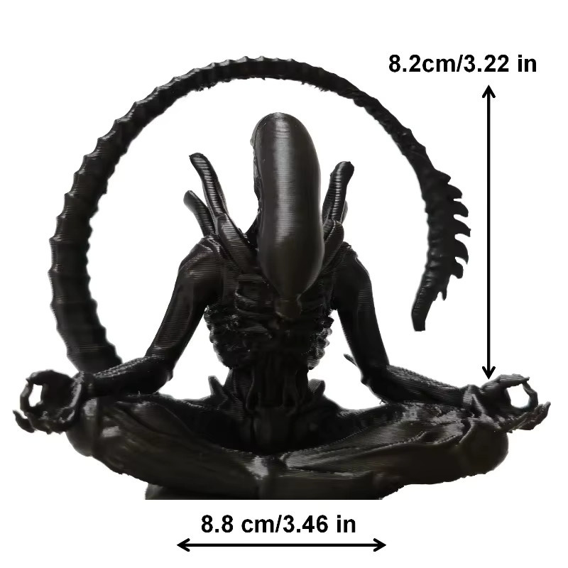 Jiahomily Außerirdisches Ornament in Schwarz als kreative Tischdekoration für deine Meditation und Atmosphäre - Bild 2
