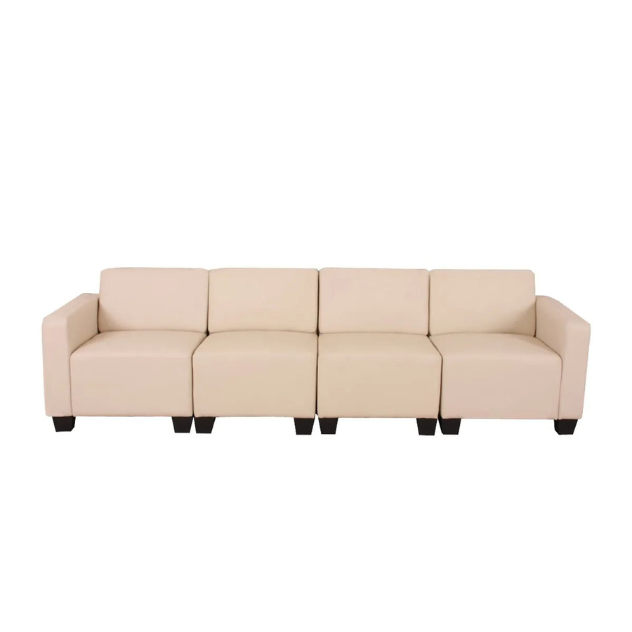 MCW Moncalieri Modulares 4-Sitzer Sofa in Beige mit Kunstlederbezug - Bild 2