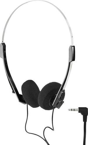 Monacor MD-39 On-Ear Kopfhörer kabelgebunden in Schwarz mit 3,5 mm Klinkenanschluss - Bild 1