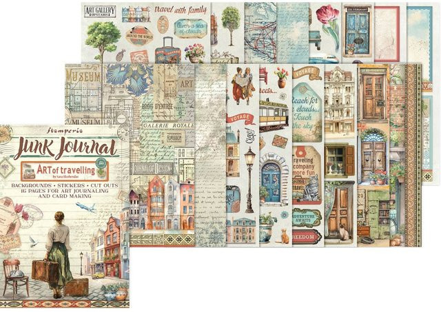 Stamperia Junk Journal Book Art of Travelling in Multicolor - Bild 1