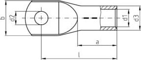 Intercable Presskabelschuh ICD165 16qmm M5 silber verzinkt - Bild 1