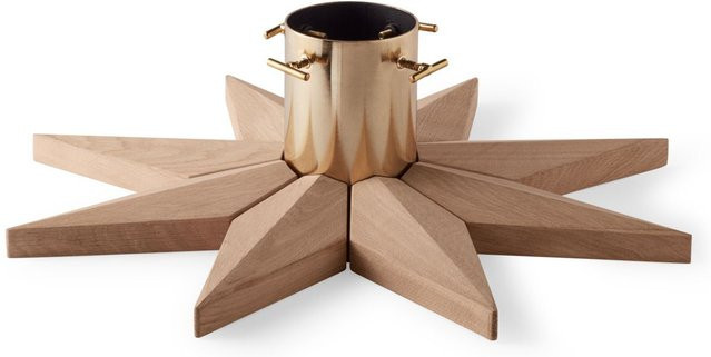 Skagerak By Fritz Hansen Stella Weihnachtsbaumständer aus Holz in Braun und Gold - Bild 1