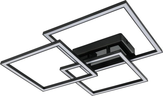 NOLO LED-Deckenleuchte Triple in Schwarz aus Kunststoff, B/H/T: 49,5 x 45 x 8 cm - Bild 1