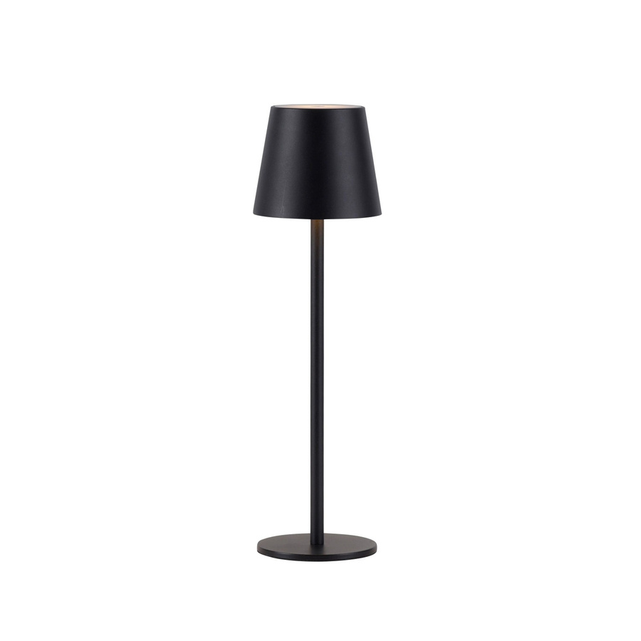 Just Light LED-Akku-Tischleuchte Schwarz, dimmbar und höhenverstellbar, Höhe: 37 cm, Durchmesser: 11 cm - Bild 1