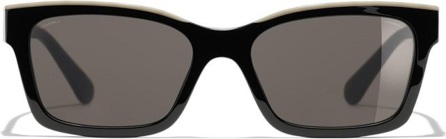 Chanel CH5417A Sonnenbrille, Quadrat, Vollrand, Unisex, Black, Grey, Acetat - Bild 1