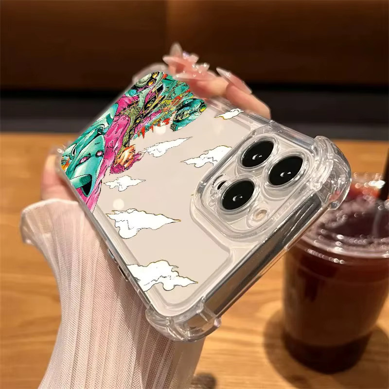 Potdemiel JoJo's Bizarre Adventure Anime Handyhülle für iPhone 11 bis 17 Pro Max und weitere Modelle, sturzsicher - Bild 4