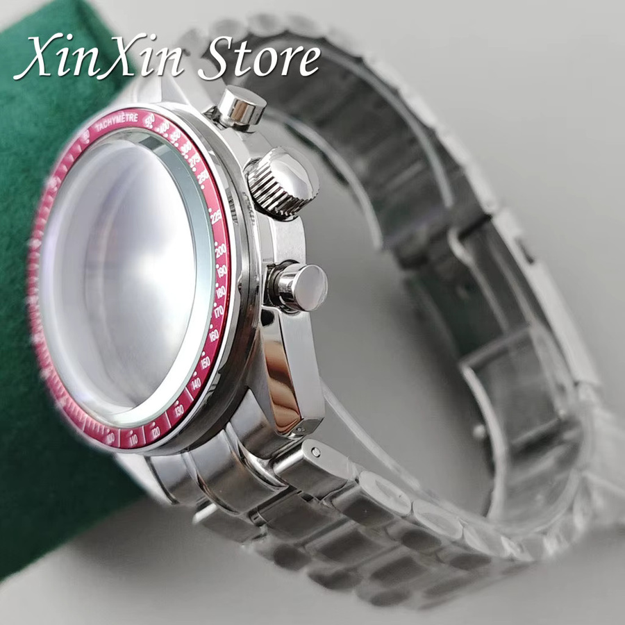 XINGHAN Uhrengehäuse Speedmaster, Edelstahl, Silber, 39,7 mm - Bild 1