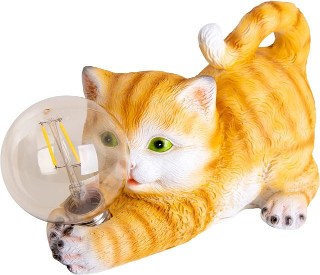 Näve LED-Solarleuchte Katze in Braun, Höhe: 25 cm - Bild 1