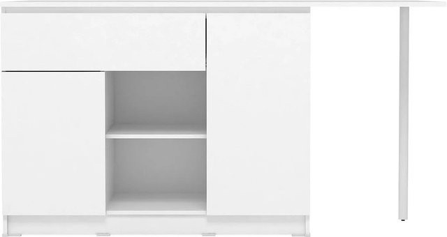 Kücheninsel Tunori Vente-unique Weiß B: 169,8 cm, T: 70,0 cm, H: 90,5 cm - Bild 1
