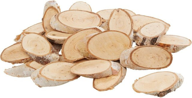 VBS Birkenscheiben-Mix Oval in Beige als Naturmaterial - Bild 1