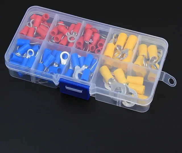 128-teiliges isoliertes Ringkabelschuh-Set in Multicolor mit Crimp-Steckverbindern RV1.25 RV2 RV5.5 für Solar- und Elektroverkabelungen im Automobilbereich - Bild 1