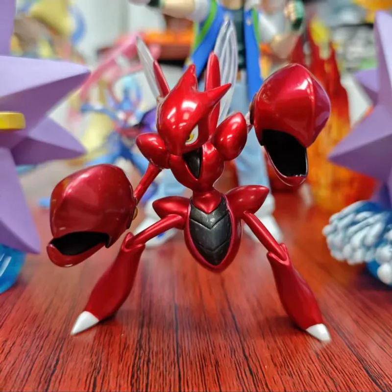 Bandai Pokemon Scizor Action Figure Rot, PVC Statue Desktop Ornament, Höhe: 9 cm - Bild 2