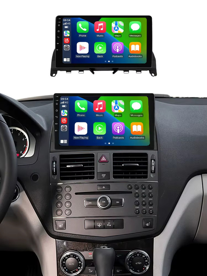 NAVIFANS Drahtloses CarPlay und Android Multimedia-Navigationssystem für Mercedes Benz C-Klasse W204 S204 (2007-2014), Schwarz - Bild 7