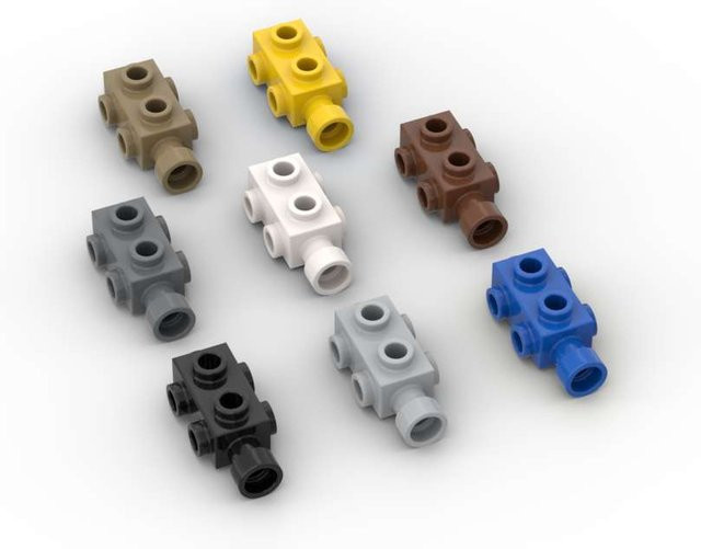 SixBricks MOC 4595 Baustein Kit, 10-teiliges Set, Grau, Kunststoff - Bild 1