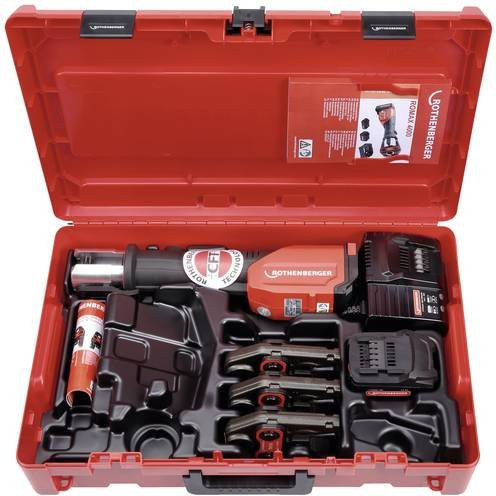 Rothenberger Akku-Pressmaschine ROMAX 4000 Set mit Pressbacken TH 16-20-26 mm und 4Ah Akku in Rot - Bild 1