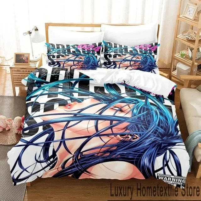Bettwäscheset mit Anime-Motiv Prison School inklusive Bettbezug und Kissenbezug, EU Single, B/H: 135 x 200 cm - Bild 1