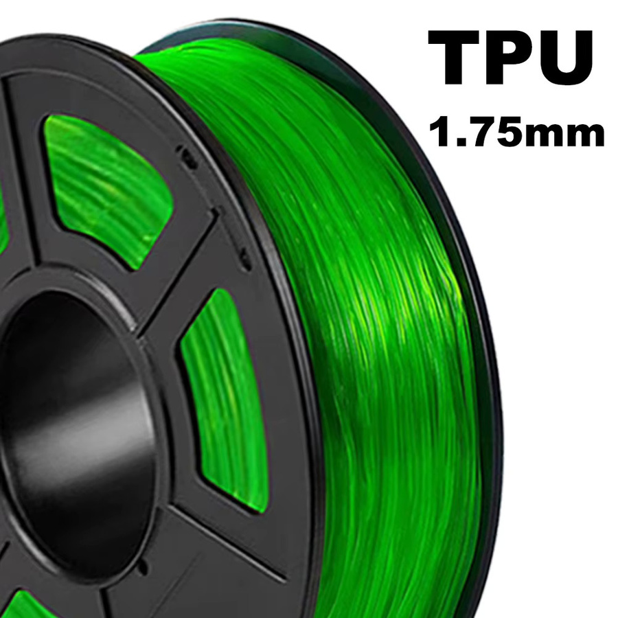 3D Maliang TPU Filament Transparent Grün, Durchmesser: 1,75 mm, 1 kg - Bild 2