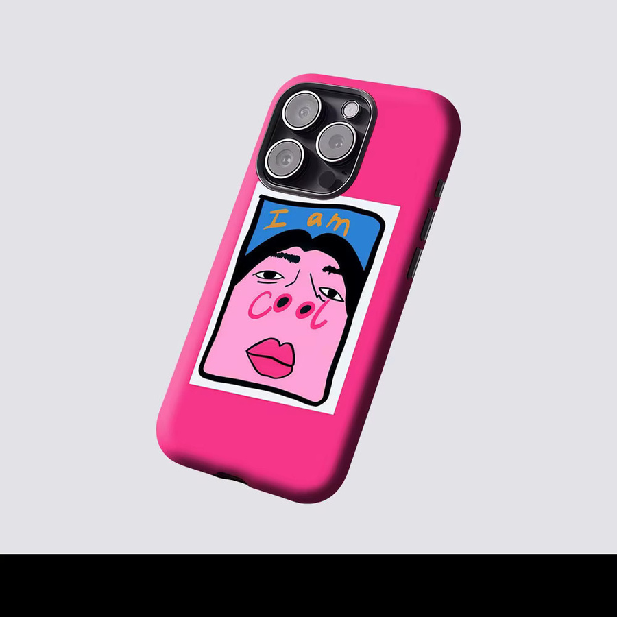 Aurbe Matte 2-in-1 MagSafe Hülle für iPhone 17 16 15 14 Plus Pro Max Stoßfeste Hartschale I Am Cool Pink - Bild 2