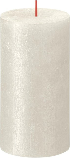Bolsius Rustik-Kerze Shimmer in Elfenbein, Höhe: 130 mm, Durchmesser: 68 mm - Bild 1