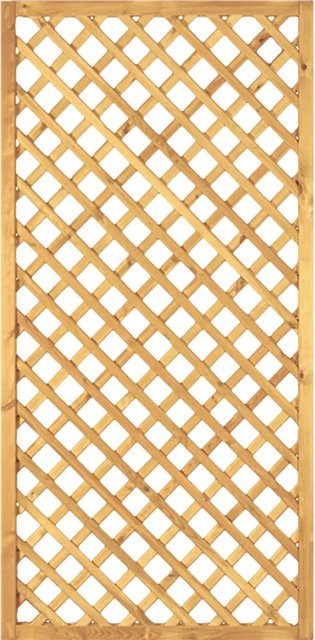 T & J Diagonal Rankzaun aus Kiefer und Fichte, braun, B: 90 cm, H: 180 cm - Bild 1