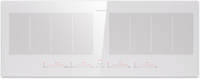Klarstein Masterzone 90 Slim Flex Induktionskochfeld in Weiß mit 4 Kochzonen, 2 Flex-Zonen, ThermoBoost und Smart Flex Technology - Bild 1