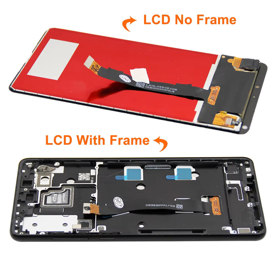 Xiaomi Mi Mix 2s LCD-Display Touchscreen-Digitizer-Baugruppe mit Rahmen in Schwarz oder Weiß - Bild 2