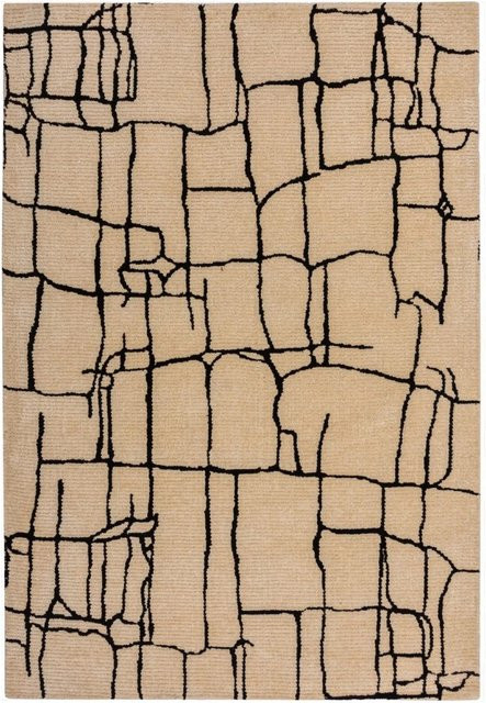 Flair Rugs Kurzflorteppich Theo Wool Look in Beige mit Abstract-Design, B x T: 160 x 230 cm - Bild 1