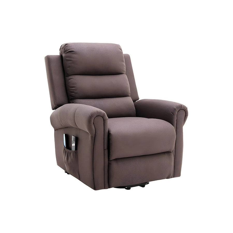 Vente-unique Massagesessel Lovari in Braun mit Stoffbezug, Breite: 84 cm - Bild 2
