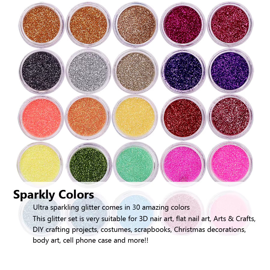 Art lalic Nagelglitzer-Set, 30 Farben, Unisex - Bild 3