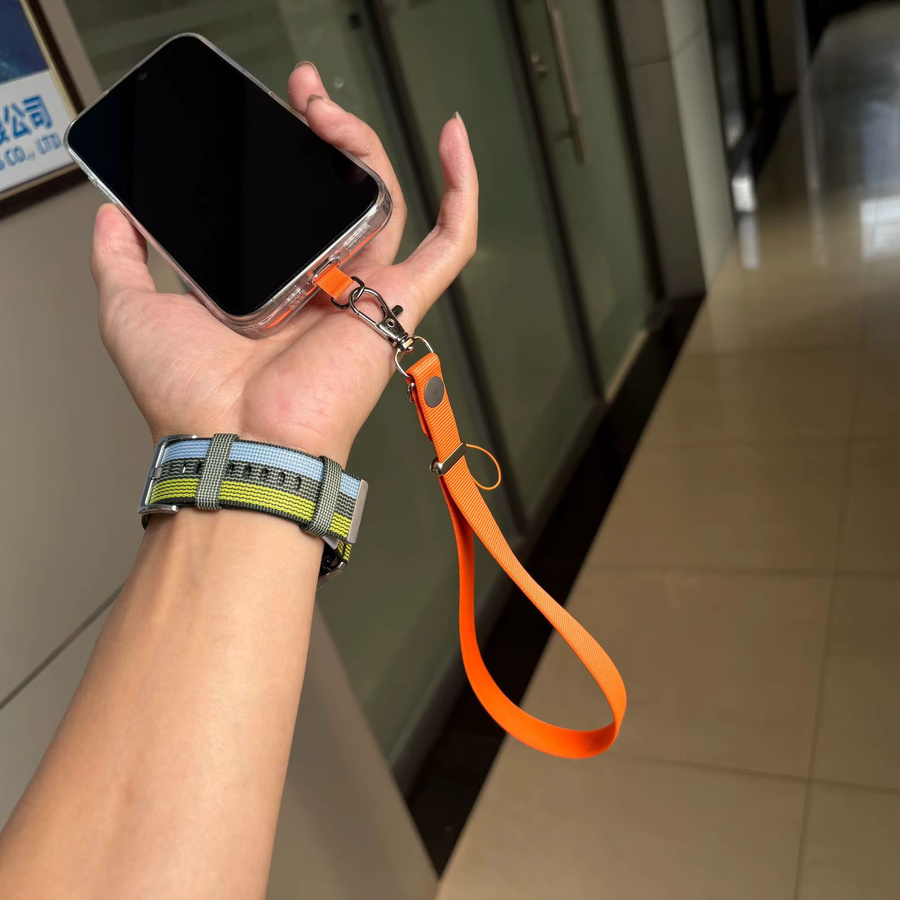 Universelles Handschlaufen-Lanyard für iPhone, Samsung und Huawei in Blau, verstellbare Nylon-Handschlaufe mit sturzsicherem Design und Tether-Tabs - Bild 2