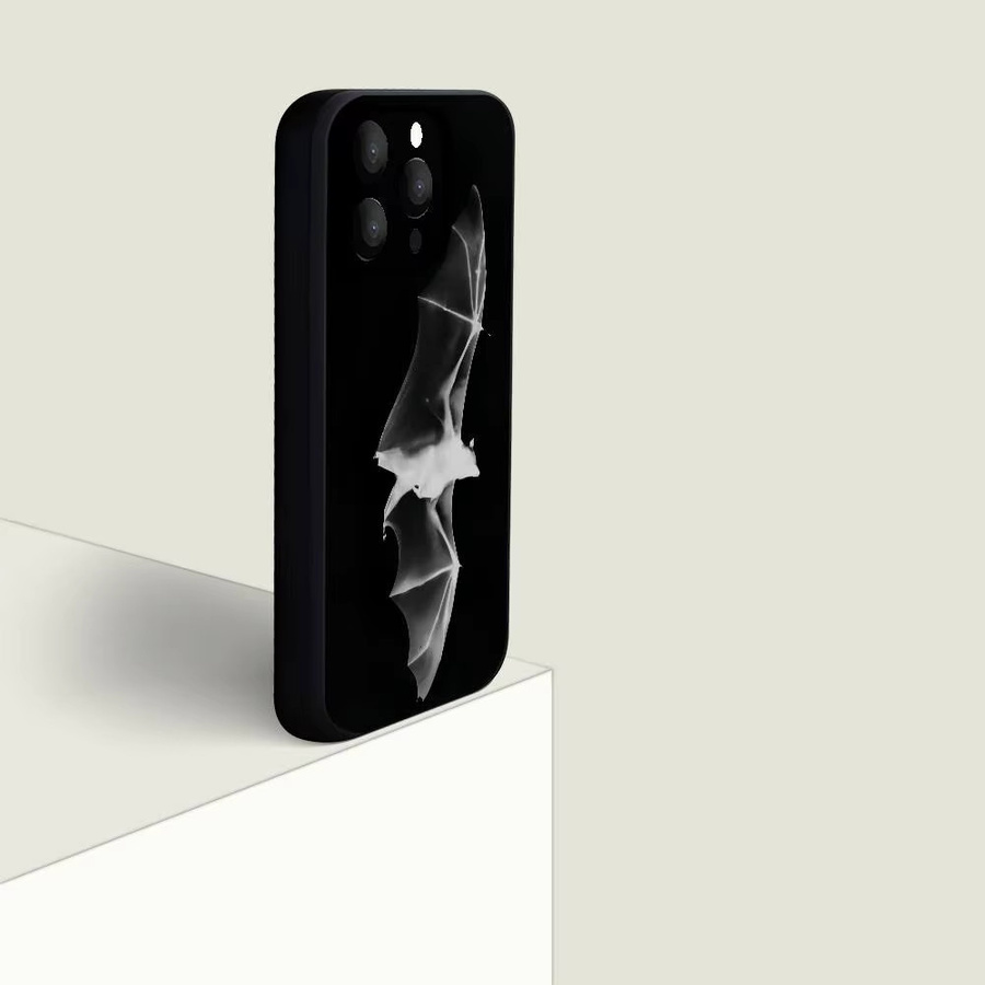 Rastar Handyhülle mit Schwarz-weißer Fledermaus-Silhouette für iPhone Modelle - Bild 2