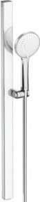 Duravit Brause-Set MinusFlow mit Handbrause, Brausestange und Schlauch in Chrom und Weiß - Bild 1