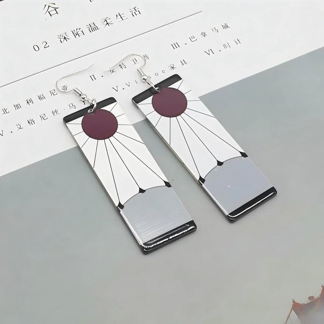 Ohrringe Anime Sonnenohrringe, Acryl, Bunt, Unisex - Bild 1