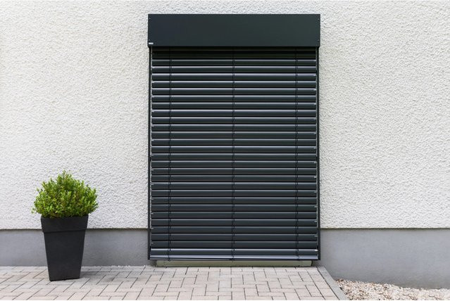 Schellenberg Raffstore Express Sonnenschutz mit Motor Anthrazit B: 220 cm x H: 230 cm - Bild 1