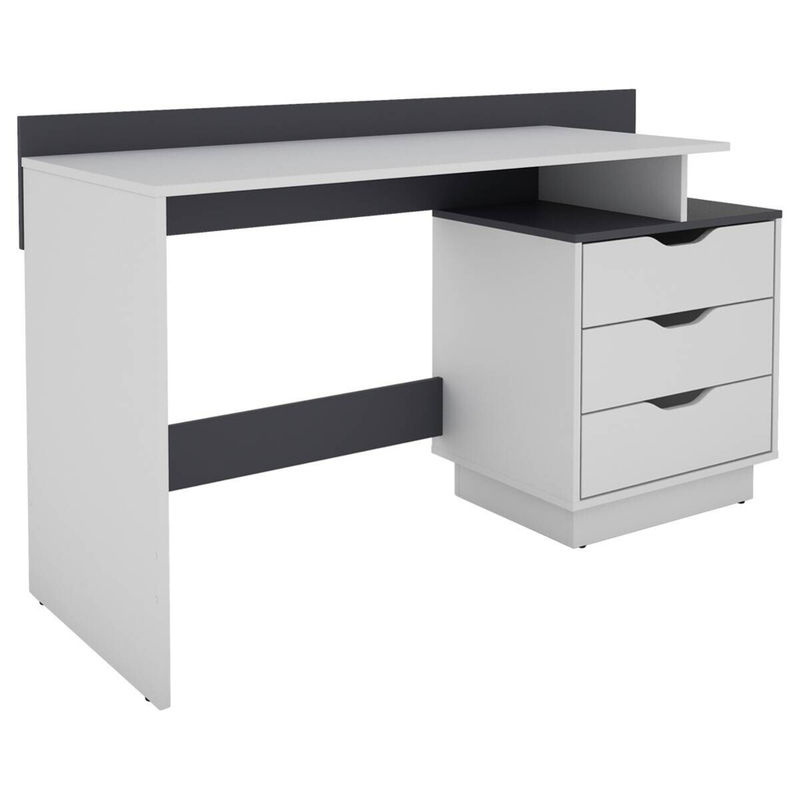 byLIVING Schreibtisch BELFAST modern in Weiß/Anthrazit, B/H/T: 138 x 83,5 x 51,5 cm - Bild 4