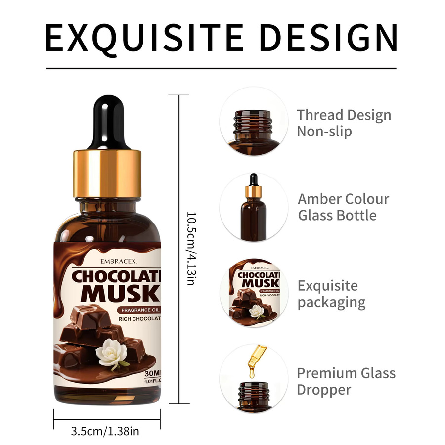 Embracex Schokoladen-Moschus Ätherisches Öl, 30 ml - Bild 4